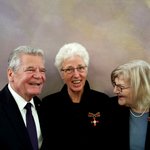 Bundespräsident Joachim Gauck, Meike Völker und Annemarie Cordes
